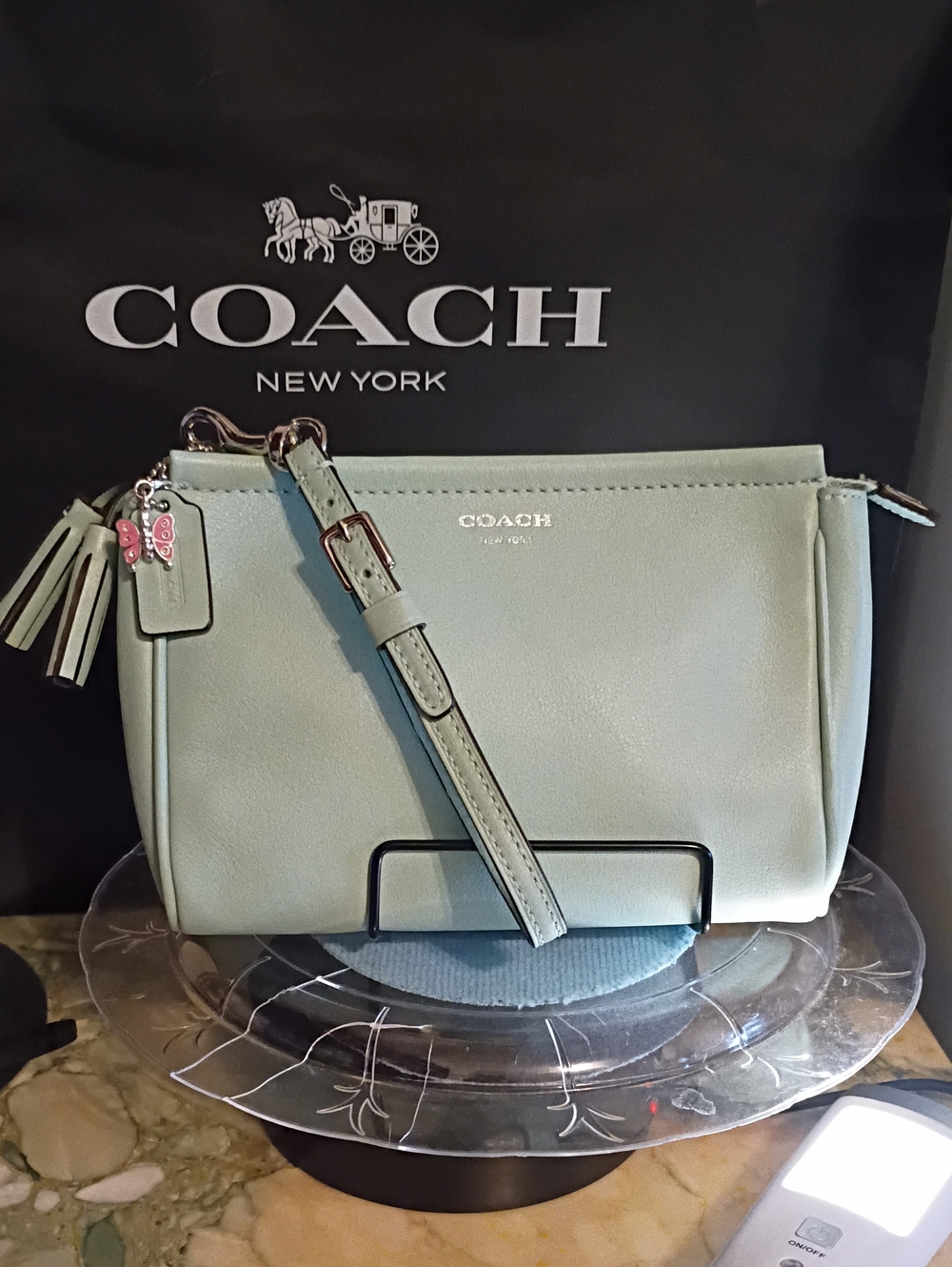 NWT Coach leather legacy wristlet / clutch